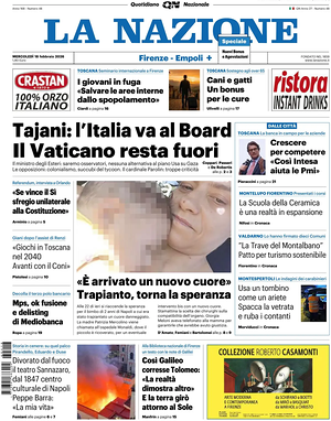 Prima pagina La Nazione di oggi - Quotidiano regionale