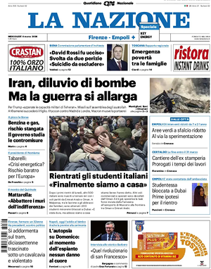 Prima pagina La Nazione di oggi - Quotidiano regionale