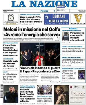 Prima pagina La Nazione di oggi - Quotidiano regionale
