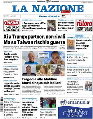 Prima pagina La Nazione di oggi - Quotidiano regionale