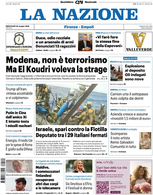 Prima pagina La Nazione di oggi - Quotidiano regionale
