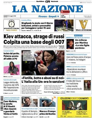 Prima pagina La Nazione di oggi - Quotidiano regionale