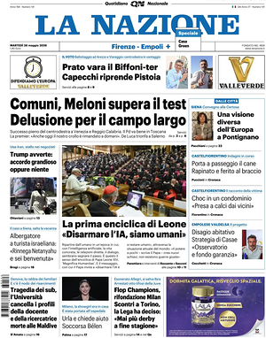 Prima pagina La Nazione di oggi - Quotidiano regionale