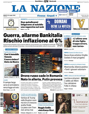 Prima pagina La Nazione di oggi - Quotidiano regionale
