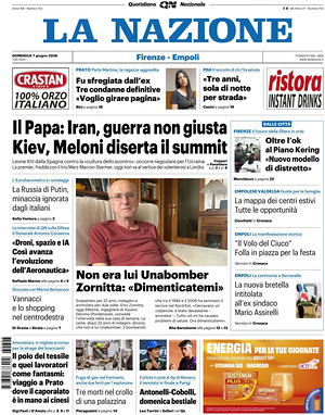 Prima pagina La Nazione di oggi - Quotidiano regionale