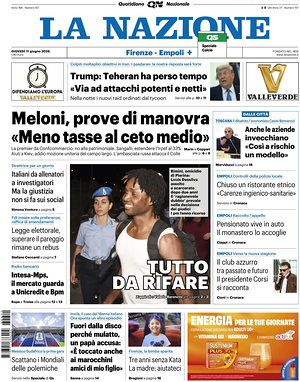Prima pagina La Nazione di oggi - Quotidiano regionale