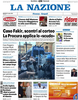 Prima pagina La Nazione di oggi - Quotidiano regionale