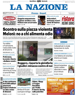 Prima pagina La Nazione di oggi - Quotidiano regionale