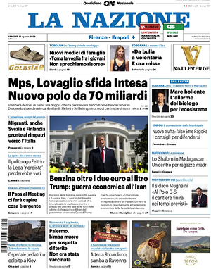 Prima pagina La Nazione di oggi - Quotidiano regionale