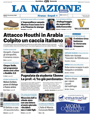 Prima pagina La Nazione di oggi - Quotidiano regionale
