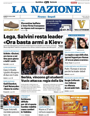Prima pagina La Nazione di oggi - Quotidiano regionale