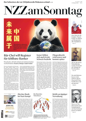 Prima pagina Neue Zürcher Zeitung Sunday di oggi - Quotidiano estero