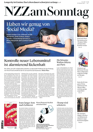Prima pagina Neue Zürcher Zeitung Sunday di oggi - Quotidiano estero