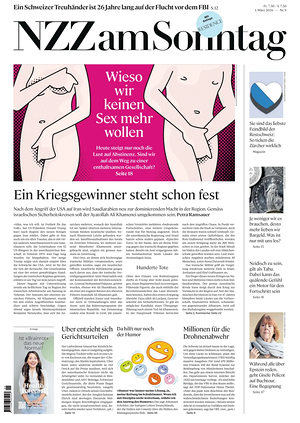 Prima pagina Neue Zürcher Zeitung Sunday di oggi - Quotidiano estero