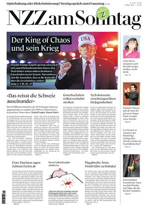 Prima pagina Neue Zürcher Zeitung Sunday di oggi - Quotidiano estero