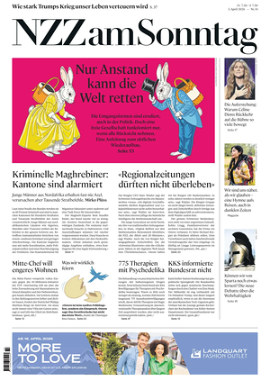Prima pagina Neue Zürcher Zeitung Sunday di oggi - Quotidiano estero