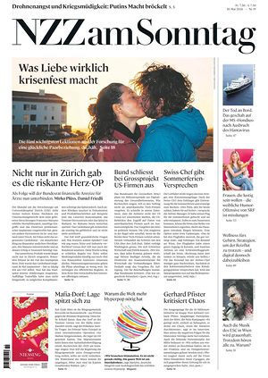 Prima pagina Neue Zürcher Zeitung Sunday di oggi - Quotidiano estero