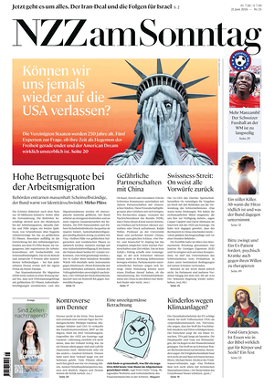 Prima pagina Neue Zürcher Zeitung Sunday di oggi - Quotidiano estero
