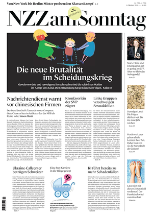 Prima pagina Neue Zürcher Zeitung Sunday di oggi - Quotidiano estero