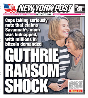 Prima pagina New York Post di oggi - Quotidiano estero