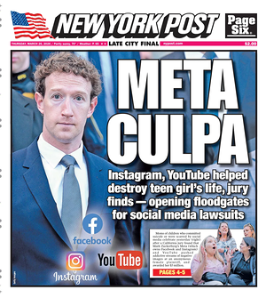 Prima pagina New York Post di oggi - Quotidiano estero