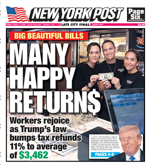 Prima pagina New York Post di oggi - Quotidiano estero