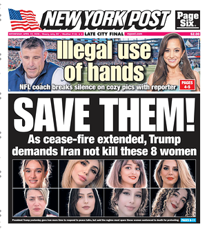 Prima pagina New York Post di oggi - Quotidiano estero