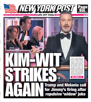New York Post prima pagina