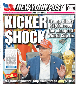 Prima pagina New York Post di oggi - Quotidiano estero