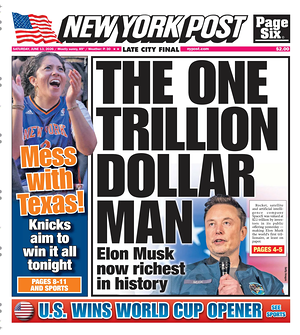 Prima pagina New York Post di oggi - Quotidiano estero