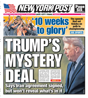 Prima pagina New York Post di oggi - Quotidiano estero