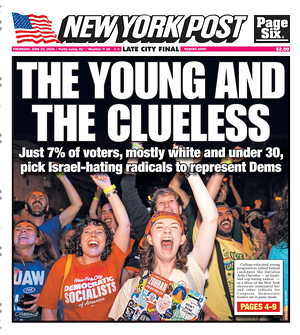 Prima pagina New York Post di oggi - Quotidiano estero