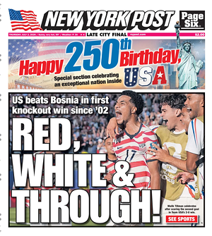 Prima pagina New York Post di oggi - Quotidiano estero