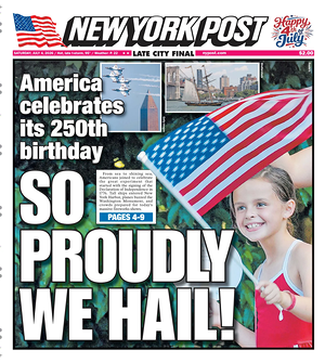 Prima pagina New York Post di oggi - Quotidiano estero