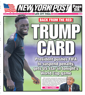 Prima pagina New York Post di oggi - Quotidiano estero