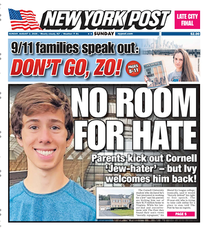Prima pagina New York Post di oggi - Quotidiano estero