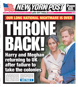 Prima pagina New York Post di oggi - Quotidiano estero
