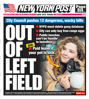 Prima pagina New York Post di oggi - Quotidiano estero