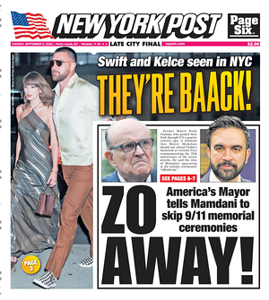 Prima pagina New York Post di oggi - Quotidiano estero