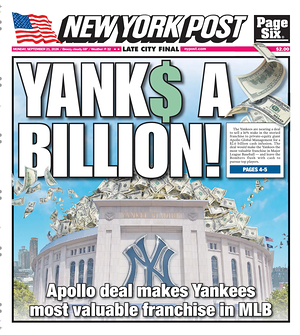 Prima pagina New York Post di oggi - Quotidiano estero