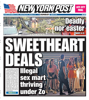 Prima pagina New York Post di oggi - Quotidiano estero
