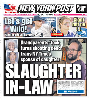 Prima pagina New York Post di oggi - Quotidiano estero