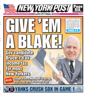 Prima pagina New York Post di oggi - Quotidiano estero