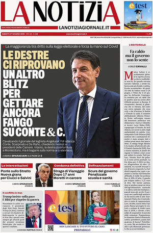 Prima pagina La Notizia di oggi - Quotidiano nazionale