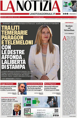 Prima pagina La Notizia di oggi - Quotidiano nazionale