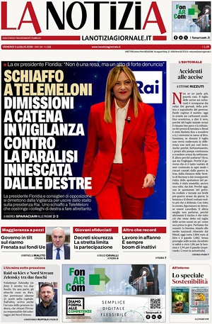 Prima pagina La Notizia di oggi - Quotidiano nazionale