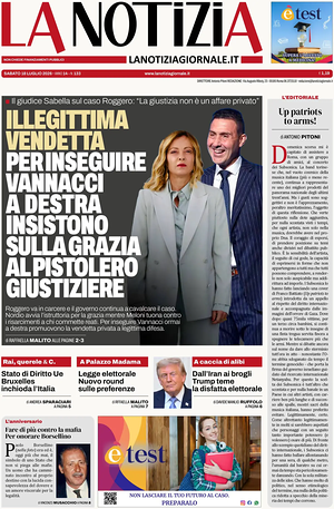 Prima pagina La Notizia di oggi - Quotidiano nazionale