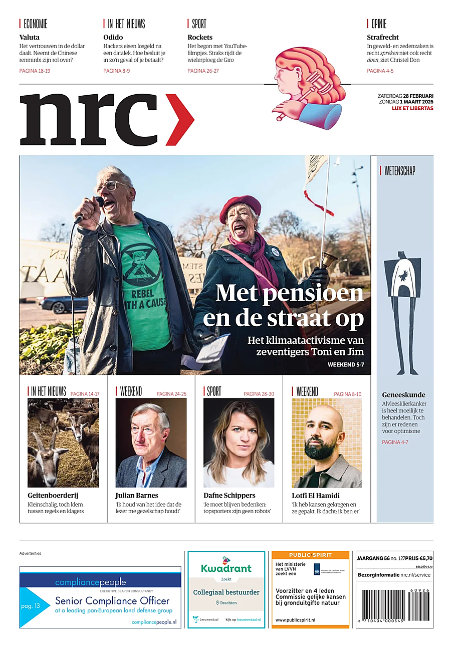 Prima pagina NRC di oggi - Edicola 28 Febbraio 2026