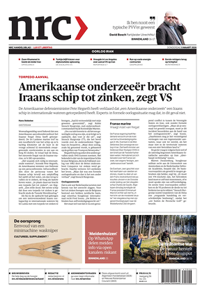 Prima pagina NRC di oggi - Quotidiano estero
