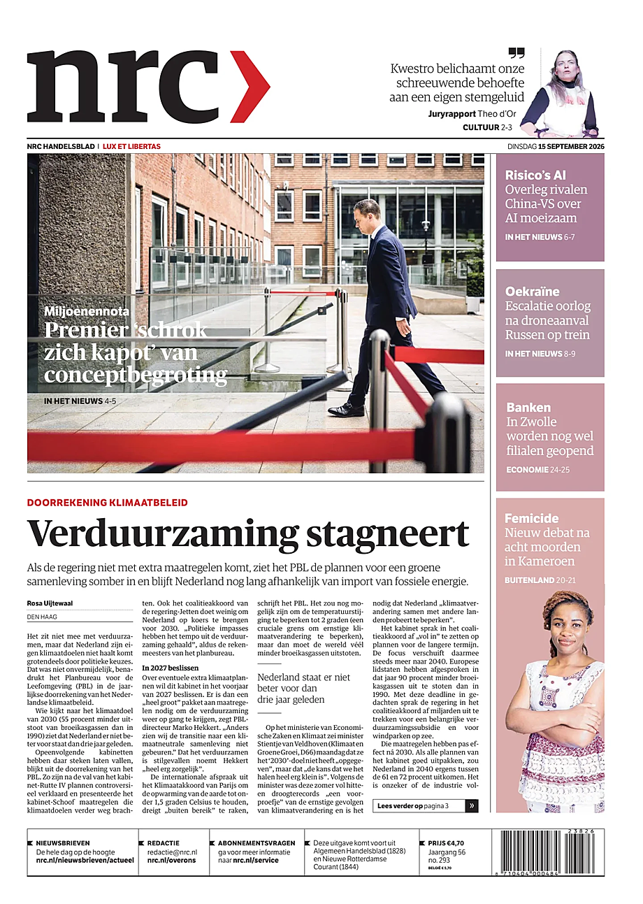Portada NRC de hoy - Quiosco 15 septiembre 2026